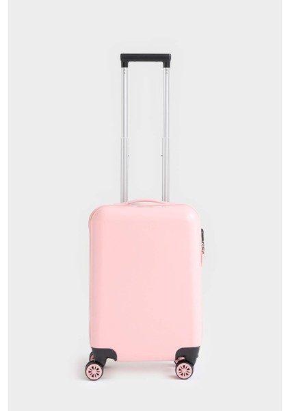 Unisex Sert Kapaklı Çekçekli Küçük Boy Valiz E7349AXNS