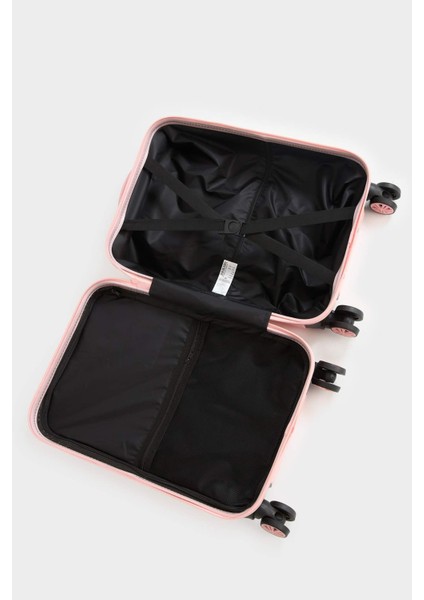 Unisex Sert Kapaklı Çekçekli Küçük Boy Valiz E7349AXNS