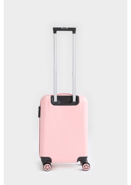 Unisex Sert Kapaklı Çekçekli Küçük Boy Valiz E7349AXNS