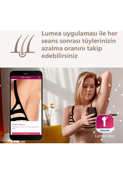 Lumea BRI950/02 Lumea Lazer Epilasyon Ipl Tüy Alma Cihazı Yüz+Vücut+Hassas Bölge Kullanımı,kablolu/kablosuz Kullanım