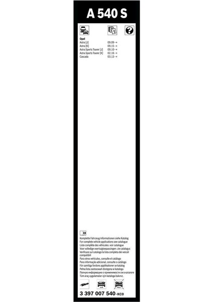 Aerotwin Silecek Seti - [680/625 mm] Opel Astra J (2009 - 2021) [j] - A 540 S fırsatları