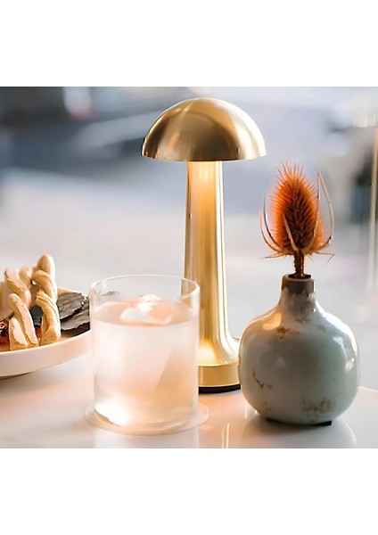 Şarjlı Metal Masa Lambası – 3 Kademe Dokunmatik Işık, USB Girişli, Günışığı Tonu, Taşınabilir Tasarım fiyatları