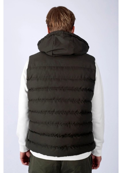 Kapitoneli Regular Fit Kapüşonlu Yelek Erkek Yelek 251 Lcm 235002 5201 modelleri