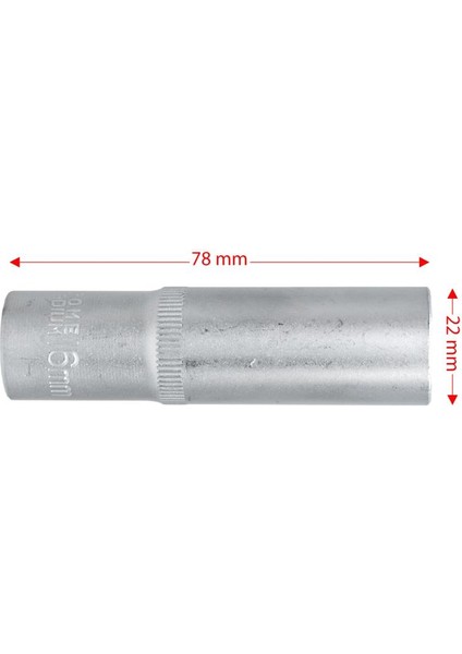 6460 Altı Köşe 1/2" Uzun Derin Lokma Anahtar 16 mm indirimleri
