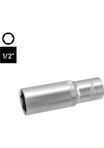 6456 Altı Köşe 1/2" Uzun Derin Lokma Anahtar 19 mm