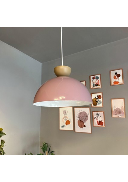 Yimpi Lila Avize Bej Şapka Tekli Sarkıt Salon Kuaför Cafe Dekoratif Aydınlatma Pastane fiyatları