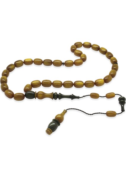 Sistemli Her Tanesi ve Imamesi Usta Işçilikli Kapsül Kesim Sedefli Kahverengi Siyah Katalin Tesbih