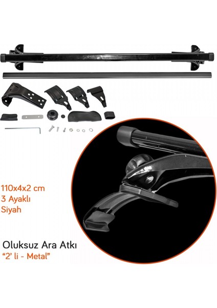 Ara Atkı Oluksuz Metal Siyah 110X4X2 cm (3 Ayaklı) BR0761044 fiyatları