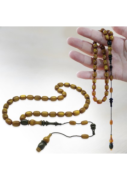 Sistemli Her Tanesi ve Imamesi Usta Işçilikli Kapsül Kesim Sedefli Kahverengi Siyah Katalin Tesbih fiyatları