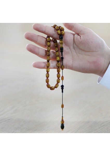 Sistemli Her Tanesi ve Imamesi Usta Işçilikli Kapsül Kesim Sedefli Kahverengi Siyah Katalin Tesbih fırsatları