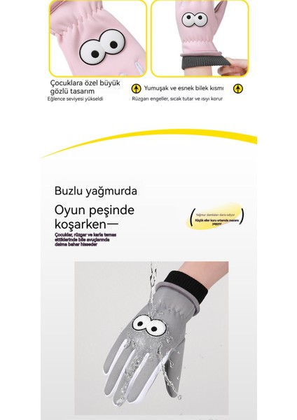 Çocuklar Için Kaymaz, Su Geçirmez, Karışımsız, Sıcak Tutan, Rüzgara Dayanıklı Eldiven (Yurt Dışından) indirimleri