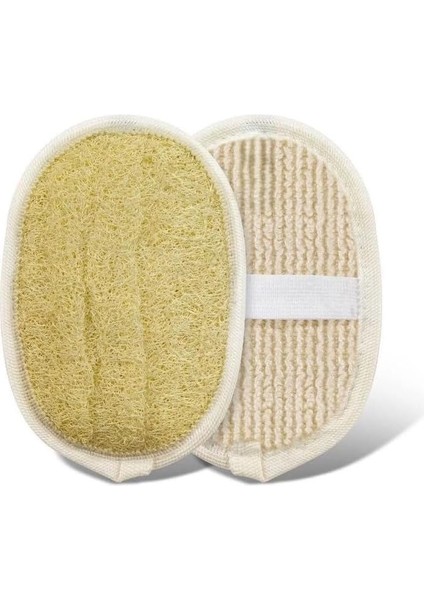 Oval Kabak Lifi – Çift Taraflı Doğal Banyo Kesesi ve Antibakteriyelli Sağlıklı Bulaşık Lifi Süngeri, 15 x 11 cm