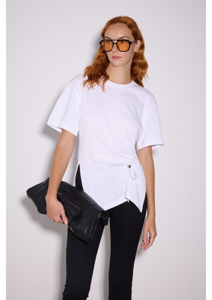 Drapeli Asimetrik Tshirt