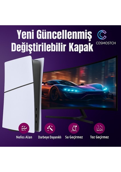 Ps5 Slim Faceplate Kapak – Disc CD Cosmostech Ps5 Slim Faceplate Kapak Seti – Disc CD & Digital Edition Uyumlu Cover Case Beyaz fırsatları