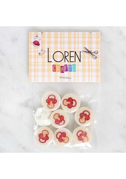 Loren Crafts 8'li Emzik Düğme - 1005