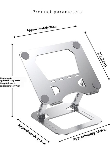 Gümüş Laptop Standı 640