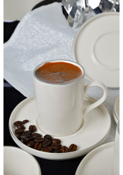 Rüya Platin Yaldız 4 Parça 2 Kişilik Porselen Kahve Fincan Takımı fiyatları