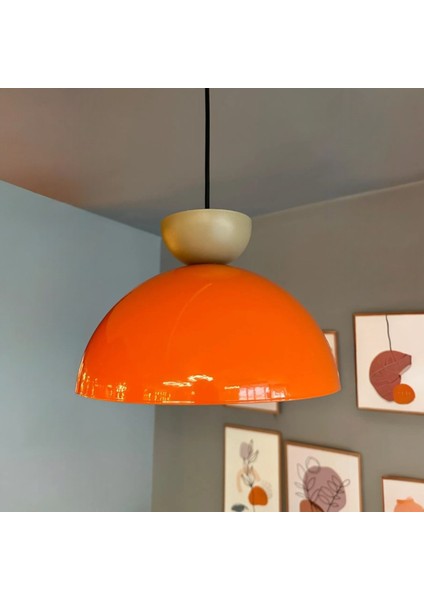 Yimpi Parlak Turuncu Avize Bej Şapka Tekli Sarkıt Salon Kuaför Cafe Dekoratif Aydınlatma Pastane fiyatları