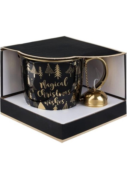 Yılbaşı Siyah Altın Yaldızlı Bitki Çayı Kupası 610ML modelleri