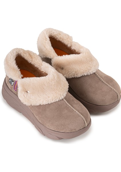 Kadın Süet Kürklü Ortopedik Ayakkabı SS001-0378 Bej fiyatları
