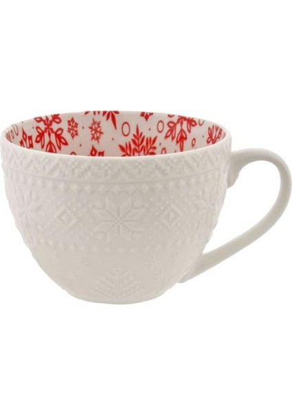 Yılbaşı Kırmızı Beyaz Kupa 500ML