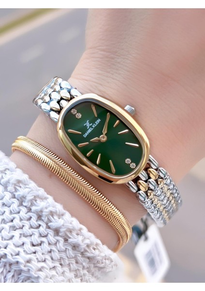 Oval Kasa Vintage Özel Seri 2 Yıl Garantili 3 Atm Kadın Kol Saati+Bileklik BD.14130.7