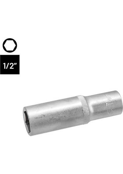 6455 Altı Köşe 1/2" Uzun Derin Lokma Anahtar 17 mm