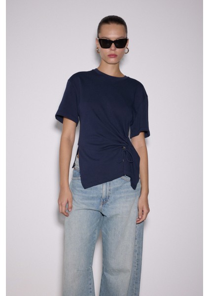 Drapeli Asimetrik Tshirt fiyatları