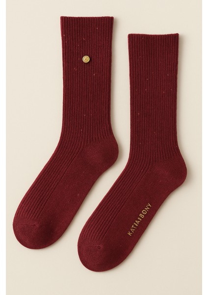Erkek Yün Soket Çorap Kırmızı