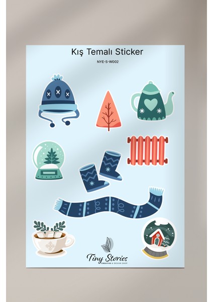 Kış Sticker Seti - 6 Adet / Ajanda, Defter,bullet Journal,scrapbook