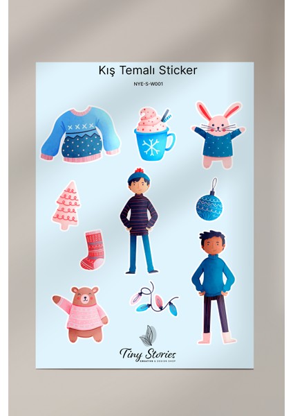 Kış Sticker Seti - 6 Adet / Ajanda, Defter,bullet Journal,scrapbook