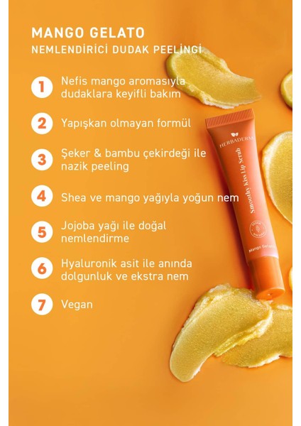 Dudak Peelingi, Lip Scrub-Mango Gelato 15 ml