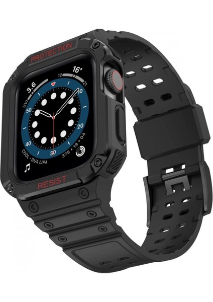 Apple Watch 42MM KR401 Silikon Kordon - Siyah