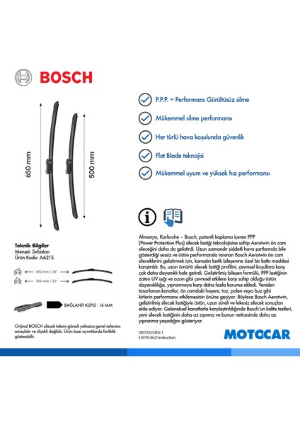 Aerotwin Silecek Seti [650/500 mm] (Tesla Model Y (2020<>2025) fiyatları