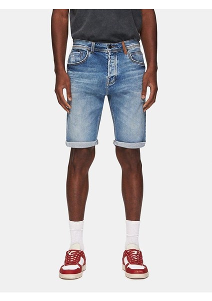 Erkek Corvın Dar Kesim Orta Bel Jean Bermuda