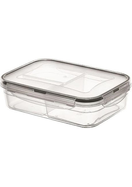 ® 3 Bölmeli Kilitli Kapaklı 1 Litre Erzak Saklama Kabı LC-510