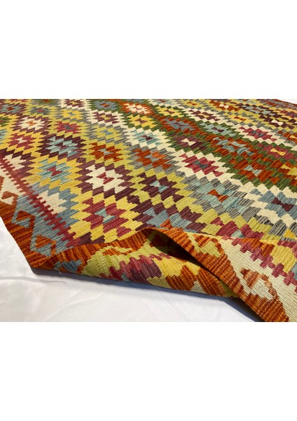 El Dokuma Afgan Kilim Yün Kök Boya