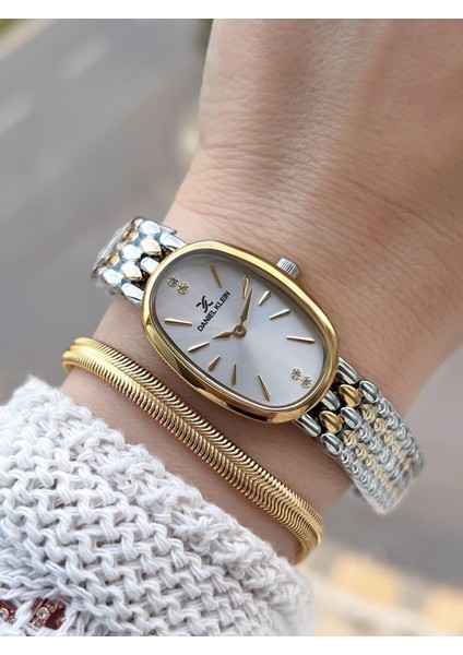 Oval Kasa Vintage Özel Seri 2 Yıl Garantili 3 Atm Kadın Kol Saati+Bileklik BD.14130.4