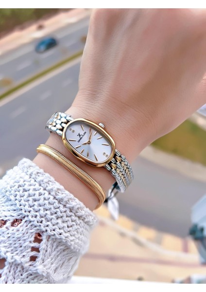 Oval Kasa Vintage Özel Seri 2 Yıl Garantili 3 Atm Kadın Kol Saati+Bileklik BD.14130.4 fiyatları