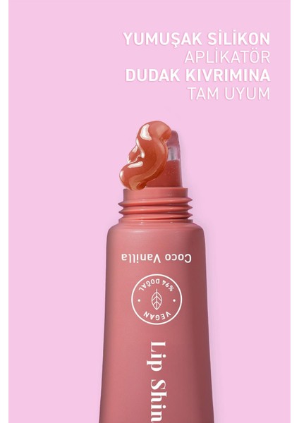 Parlatıcı, Dolgunlaştırıcı, Onarıcı Vegan Dudak Balmı, Coco-Vanilya Aromalı 10 ml