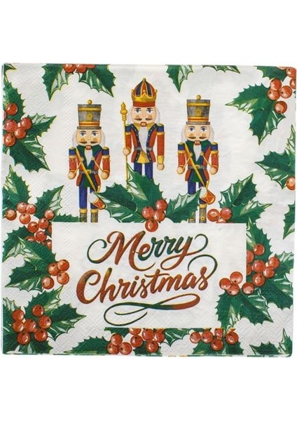 Yılbaşı Kurşun Asker Kağıt Peçete 33X33CM(20ADET)