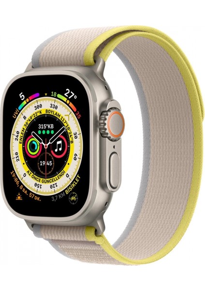 Apple Watch 42MM Trail Kordon - Sarı-Bej