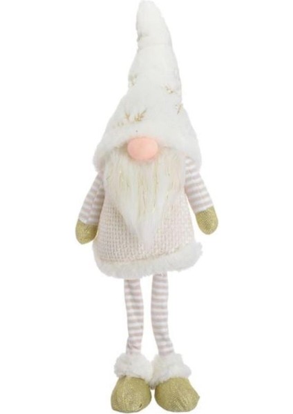 Yılbaşı Ayakta Duran Krem Altın Cüce 55CM modelleri