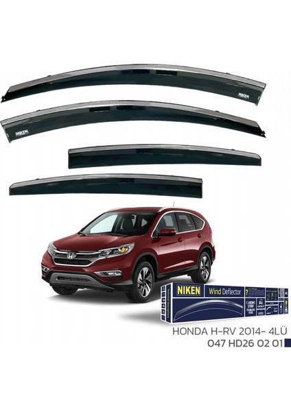 Honda Hr-V 2014-2021 Kromlu Cam Rüzgarlığı 4 Lü modelleri