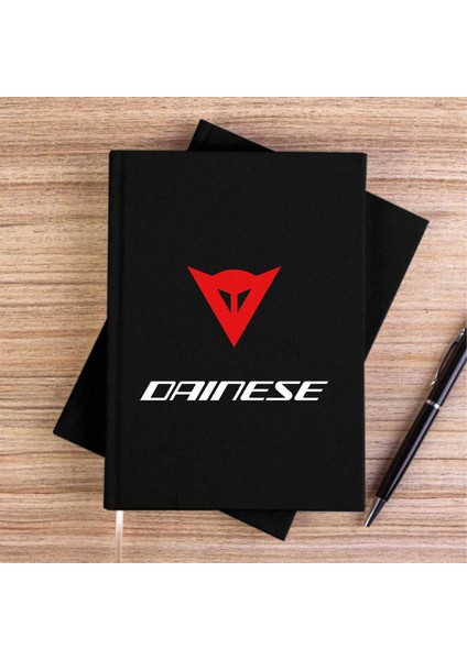 Dainese Motorsiklet Siyah Kanvas Defter Çizgisiz