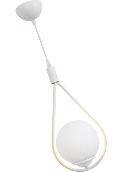 Damla Tekli Beyaz Sarkıt Avize Beyaz Camlı Yatak Odası Salon Mutfak Hol Avize fırsatları