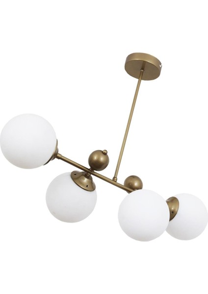 Tuana 4 Lü Eskitme Avize Beyaz Camlı Yatak Odası Mutfak Salon Hol Koridor Avize fırsatları