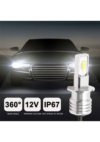 4x H3 Süper Parlak LED Far Sis Lambası Sürüş Lambası Ampul Kiti 6000K Beyaz 100W (Yurt Dışından)