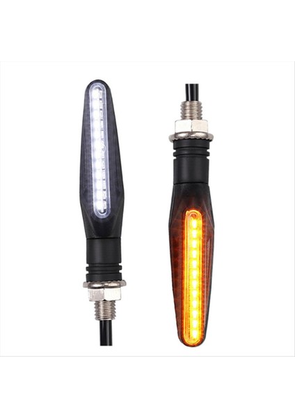 24 LED Dönüş Sinyal Lambaları Beyaz Amber Dinamik Göstergeler Ön Arka Flaşör Sinyal Lambası (Yurt Dışından) indirimleri