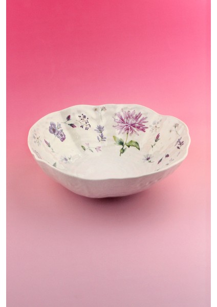 Spring Flowers Büyük Boy Porselen Salata Kasesi